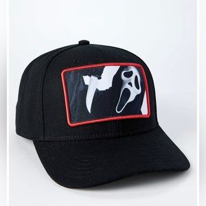 Scream Movie Ghost Face Patch Snapback Cap Black Hat Adjustable